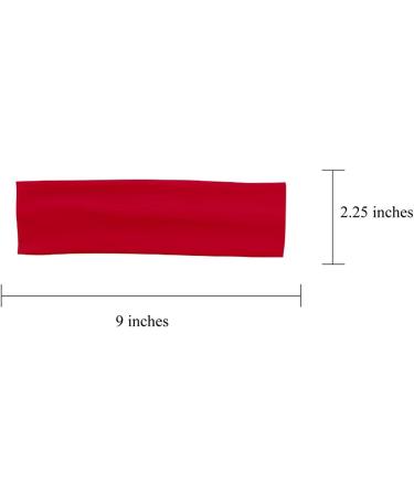 Styla Hair 10 Pack Stretch Non-Slip Headbands - True Red for Sports, Yoga, Gym & Casual Wear - Buy Online on GoSupps.com