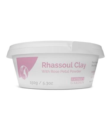 Fatima's Garden Ghassoul Powder with Rose Petals - Rhassoul Face and Hair Mask - 5.3oz/150g Rose Petals 150.00 g (Pack of 1)