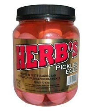 Herb's Pickled Eggs 1/2 Gallon 32 oz Original Version