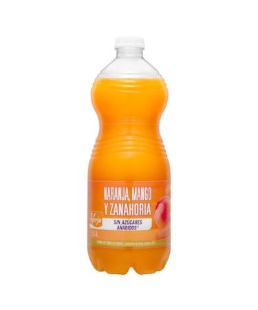 La Verja Boisson aux Fruits Sans Sucres Ajout s Orange Mangue Carotte Pack de 6 Bouteilles de 1 5 L Sans Caf ine Conservation au Frais