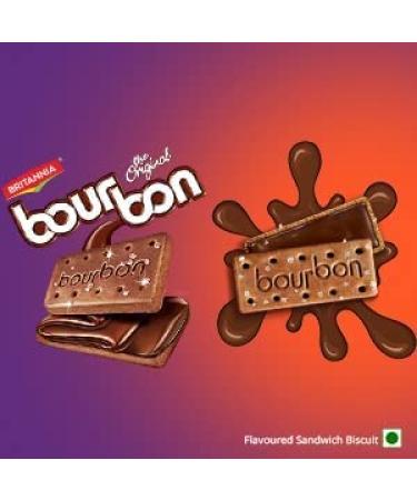 Britannia Bourbon Original Choco Creme Biscuits 3.42oz (97g) - Pack of 4 - Buy Online on GoSupps.com