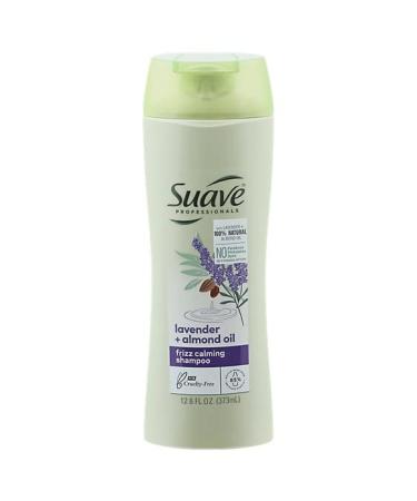 Suave Professionals Frizz Calming Shampoo Lavender Almond Oil 12.6 oz 100% lavender 100% almond oil 0 %parabens 0 %Phthalates 0 %Dyes long lasting fragrance great for curly Hair OilyGray-Fine- and 4C Dry hair- Inpowerimports
