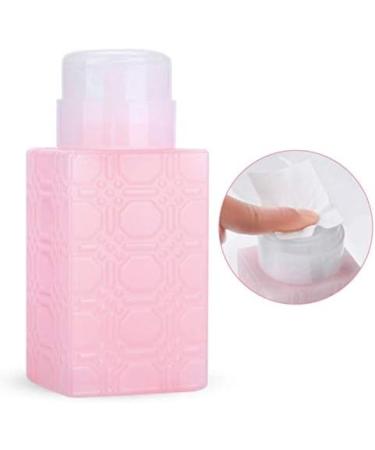 Nail Polish Remover Pump Dispenser 250ml Push Down Pump Dispenser Bottle Empty Bottle Nail Polish Remover Liquid Container for Makeup Remover Nail Art(Square pink) - Buy Online on GoSupps.com