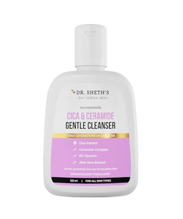 Cica & Ceramide Gentle Cleanser | Hydrating Face Wash for Normal Dry & Sensitive Skin | With 5% Glycerin & Aloe Vera | Face Wash for Men & Women | 125ml