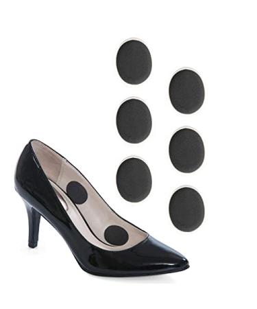 Foot Petals unisex adult Spot Dot Cushions Shoe Comfort Accessory Black Round 6-Pack US