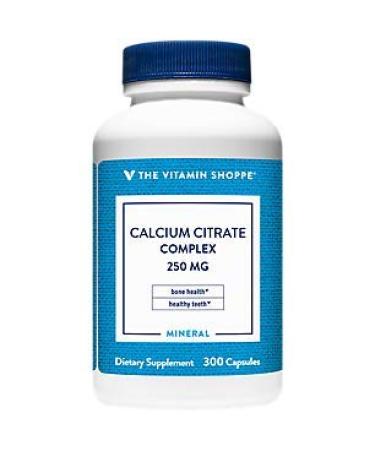 Calcium Citrate Complex 250mg – Mineral Essential for Healthy Bones & Teeth Well Absorbed Form of Calcium as Calcium Citrate and Carbonate (300 Capsules) by The Vitamin Shoppe - Buy Online on GoSupps.com