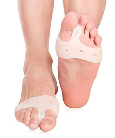 Pedimend Hallux Valgu Silicone Rails - 1 Pair Half Toe Sleeves Forefoot Pads & Toe Spreaders for Pain Relief | Unisex Foot Care - Buy Online on GoSupps.com
