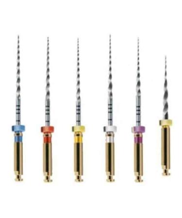 M-Taper NiTi Engine Large Tapered Rotary Files 25mm - Pack of 6 (DX-SX-Gold)