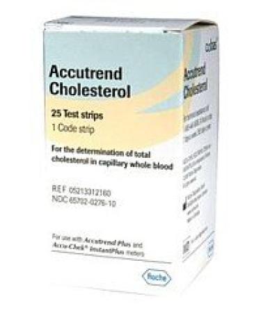 ACCUTREND CHOLESTEROL TEST STRIPS - 25 STRIPS Expire date: 02/2014