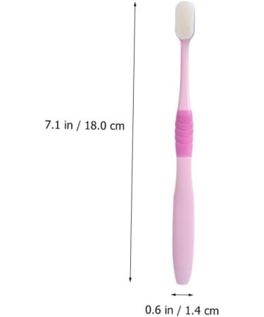Frcolor 4-Piece Child Toothbrush Set - Safe & Portable Oral Care for Kids | Soft & Gentle Cleaning for Adults - Pink - Buy Online on GoSupps.com