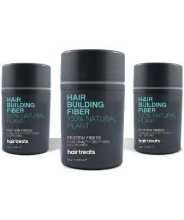 Hair Treats Hair Building Fiber | Natural Plant Protein Fiber Ideal for Both Men and Women | Color: Medium Brown (28 gr) - Buy Online on GoSupps.com