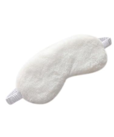 Sleep Mask Silk Cover - Eye Contour Built in No Pressure Lightweight Comfortable (White)
