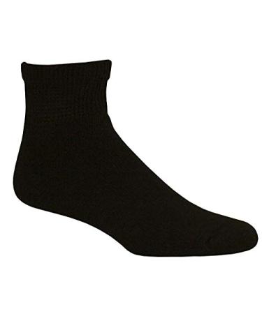 Diabetic Socks (10-13) Ankle Black 3 Pair