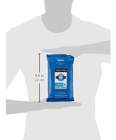 Biodegradable XL Face Wipes with Aloe, Vitamin E & Tea Tree Oil - 25 Count Pack for Men & Women - Ideal for Post-Workout, Camping & Travel - Buy Online on GoSupps.com