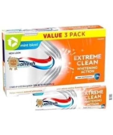 Extreme Aquafresh Clean Whitening Action Fluoride Toothpaste Mint Blast (Pack of 3) Each 5.6 oz - Buy Online on GoSupps.com