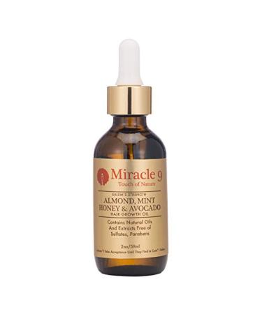 Miracle 9 Almond Mint Honey & Avocado Hair Growth Oil 2 oz