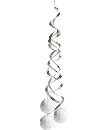 Creative Converting Sports Fanatic Golf Deluxe Danglers, White