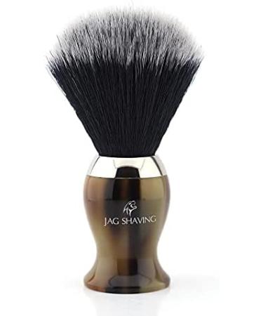 Jag Shaving Classic Black Silver-Tip Synthetic Hair Brush Resin Handle Men's Shaving Brush