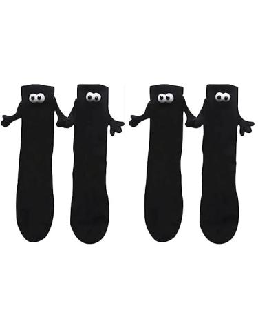 Funny Magnetic Suction 3D Doll Couple Socks Cute Cartoon Socks Unisex Funny Couple Holding Hands Sock for Couple 2 Cc