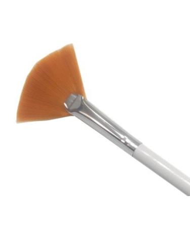 BEAUTY SOLUTIONS Taklon Fan Mask Brush Acid Applicator for Glycolic Lactic TCA Skin Peel/Masques (Large) - Low shipping
