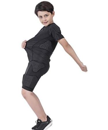 TUOY Youth Boys Padded Protective Shorts Padded Pants for Football Paintball Baseball Black Padded Shorts Medium - Buy Online on GoSupps.com