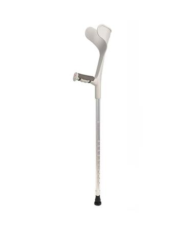 Walking Stick Single Made of Aluminum Alloy Height Adjustable with Non-Slip Base Lightweight Foldable Design (Silver)