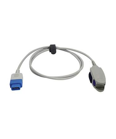 Sino-k Compatible for Trusignal TS-FD Spo2 Sensor Adult Clip 3.2 ft 9 Pins Connector FDA/CE Approved
