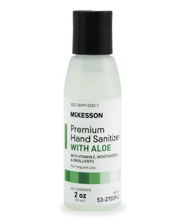 McKesson Premium Ethyl Alcohol Spring Water Scent Hand Sanitizer with Aloe 2 oz. Bottle 48 Ct