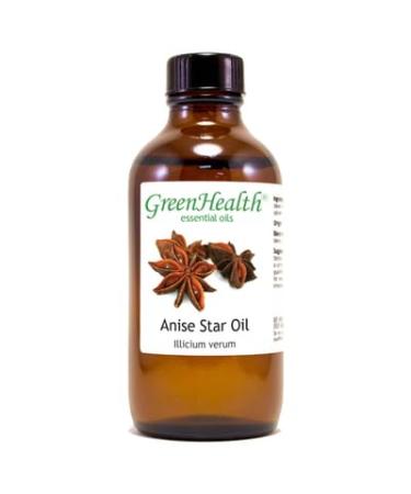 GreenHealth Anise Star Essential Oil 4 fl oz (118 ml) | 100% Pure & Undiluted | Amber Glass Bottle with Cap | Sweet Licorice Aroma for Aromatherapy Diffuser Candles DIY Projects