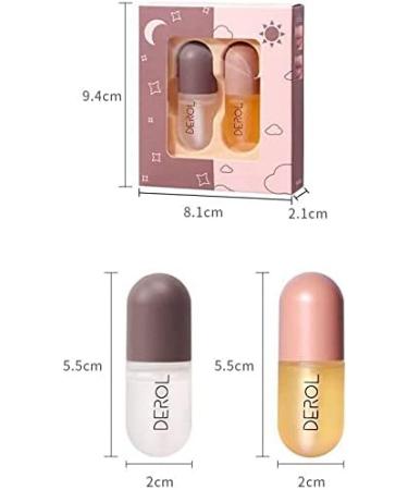 2 Pcs Natural Lip Plumper Day and Night Double Effect Lip Plumper & Lip Care Serum Set Plant Extract Lip Gloss for Fuller Hydrated Beauty Lips - Buy Online on GoSupps.com