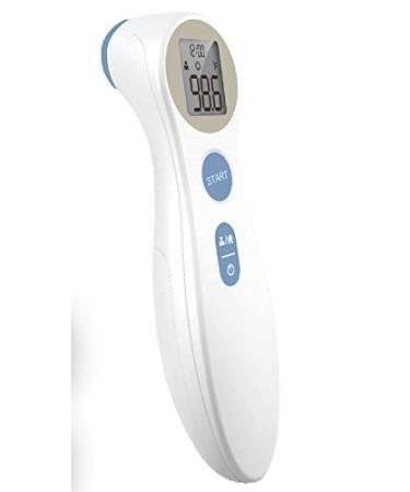 Digital Forehead Thermometer - Infrared - White (Body Temperature Reader, Lightweight, Compact)