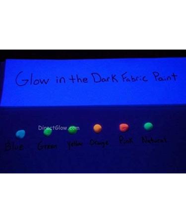 Glow in the Dark Fabric Paint Set - 4 Ounces | Luminous Fluorescent Colors for Art & Fabrics | Includes DirectGlow UV Keychain Light - Buy Online on GoSupps.com