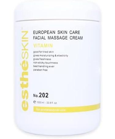 EstheSKIN Collagen Aloe Vitamin Facial Massage Cream - 3 Pack | Premium European Skin Care - 33.8 fl. oz. / 1000 ml - Buy Online on GoSupps.com
