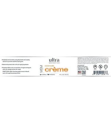 Ultra Aesthetics MSM Moisture Creme 4oz - Hydrating Skincare Solution - Buy Online on GoSupps.com