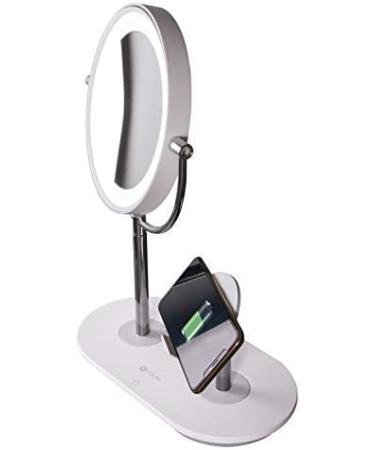OttLite Wireless Charging LED Makeup Mirror with USB Port - Illuminated Magnifying Light - Buy Online on GoSupps.com