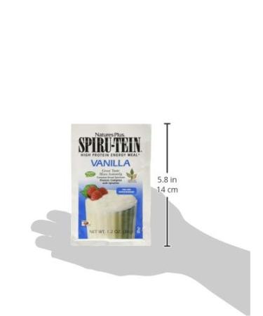 Nature's Plus Spiru-Tein High Protein Energy Meal - Vanilla Flavor, 8 Packets (1.2 oz each) - Nutritional Supplement - Buy Online on GoSupps.com