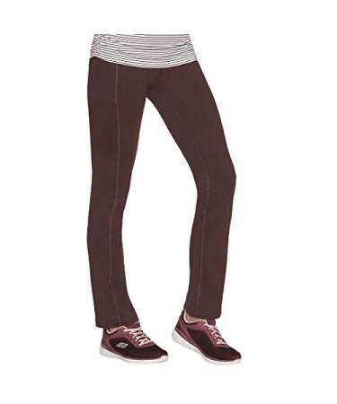 Skechers Women's Go Walk Straight Leg Pant XX-Large Burgundy/Brown