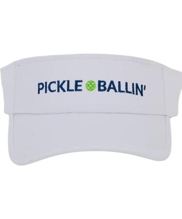 Pickleball Visor | Pickle Ball Hat for Women and Men | Pickleball Gift White