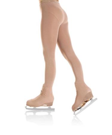 Mondor 3338 Light Tan Boot Cover Evolution Figure Skating Tights S-P