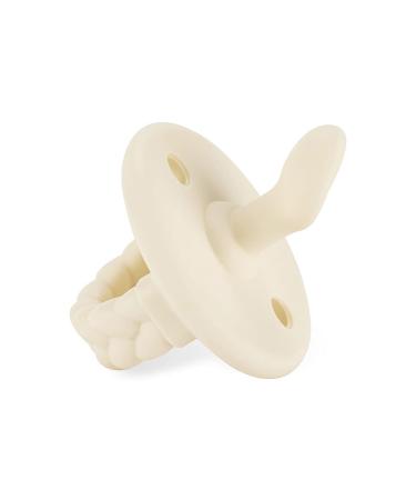 Itzy Ritzy Sweetie Soother Silicone Pacifiers with Handle | Set of 2 in Buttercream & Toast | Ages 0-6 Months - Buy Online on GoSupps.com
