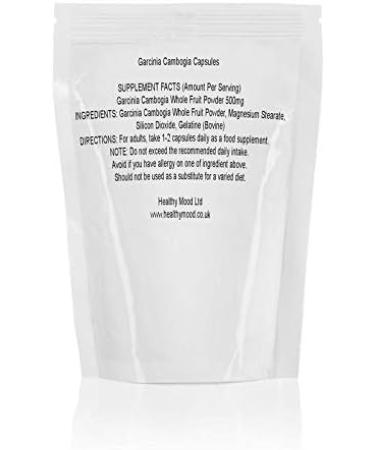 Garcinia Cambogia 500mg Powder 180 Capsules - Fast UK Delivery - High HCA Malabar Tamarind - Buy Online on GoSupps.com