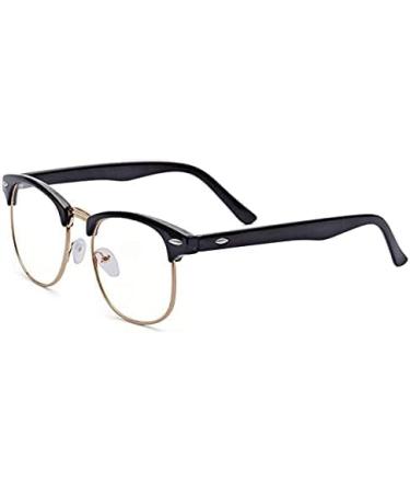 Buy Kelens Retro Myopia Semi-Frame Computer Glasses - Short-Sightedness & Clear Lenses (-1.0 to -4.0) - International Shipping Available - Buy Online on GoSupps.com