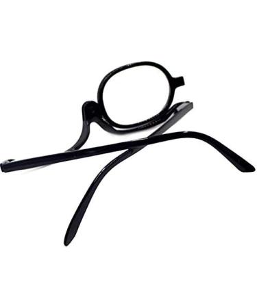 MEGAUK Women's Magnifying Glasses for Makeup & Reading - Flip Up Folding Frame Black +1.5 - Buy Online on GoSupps.com