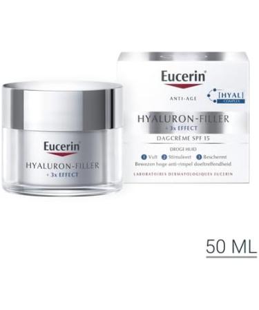 Eucerin Hyaluron-Filler + 3x Effect Day Care SPF15 Dry Skin 50ml - Buy Online on GoSupps.com