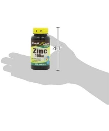 Mason Natural Zinc 100mg - Boost Immunity & Health | 100 Tablets - Buy Online on GoSupps.com