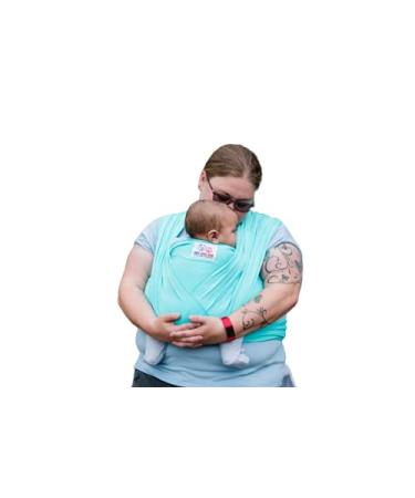 Baby Wrap Sling Organic Stretchy Premium Carrier | UK/EU Safety Tested | Made in The UK by Joy and Joe | Suitable from Birth to 16Kg | with Hat Bag and Full Colour Instruction Booklet (Teal)
