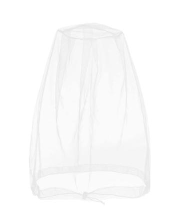 Cinvo Bug Net Face Netting Head Mesh Net Hat for Bugs No See Ums Insects Gnats Biting Midges from Outdoor Activities Works Over Most Hats Comes with Free Stock Pouch (Pack of 1 White)