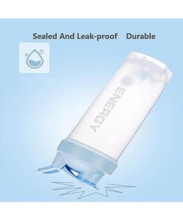 Portable Sport Shaker Bouteille d'eau Bouteille Milkshake Prot ine Poudre Shake Coupe d'agitation Shake Shake Coupe avec boule d'agitation 500 / 700ml (Color : Blue 500ml) - Buy Online on GoSupps.com