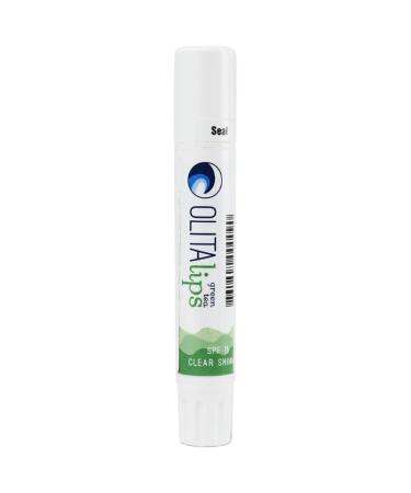 Olita Lips Sunscreen Lip Balm with SPF 15 - Moisturizing & Lightweight  Water-Resistant - Clear Shimmer  Green Tea