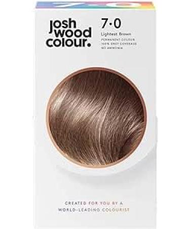 Josh Wood Permanent Colour 7.0 (Lightest Brown) Celebrity-approved ammonia-free - Leaves hair super shiny and hydrated with 100% grey coverage - Natural-looking and Vegan Lightest Brown (7.0)